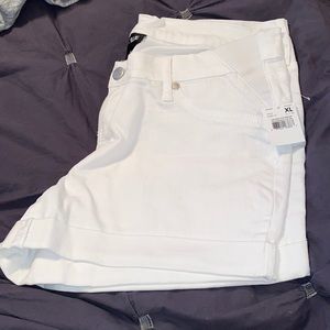 White XL Motherhood maternity shorts